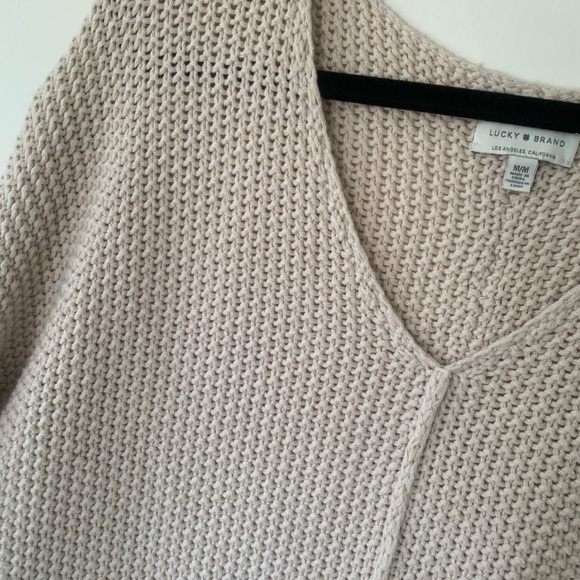 Knit beige Lucky brand medium sweater - Picture 3 of 4